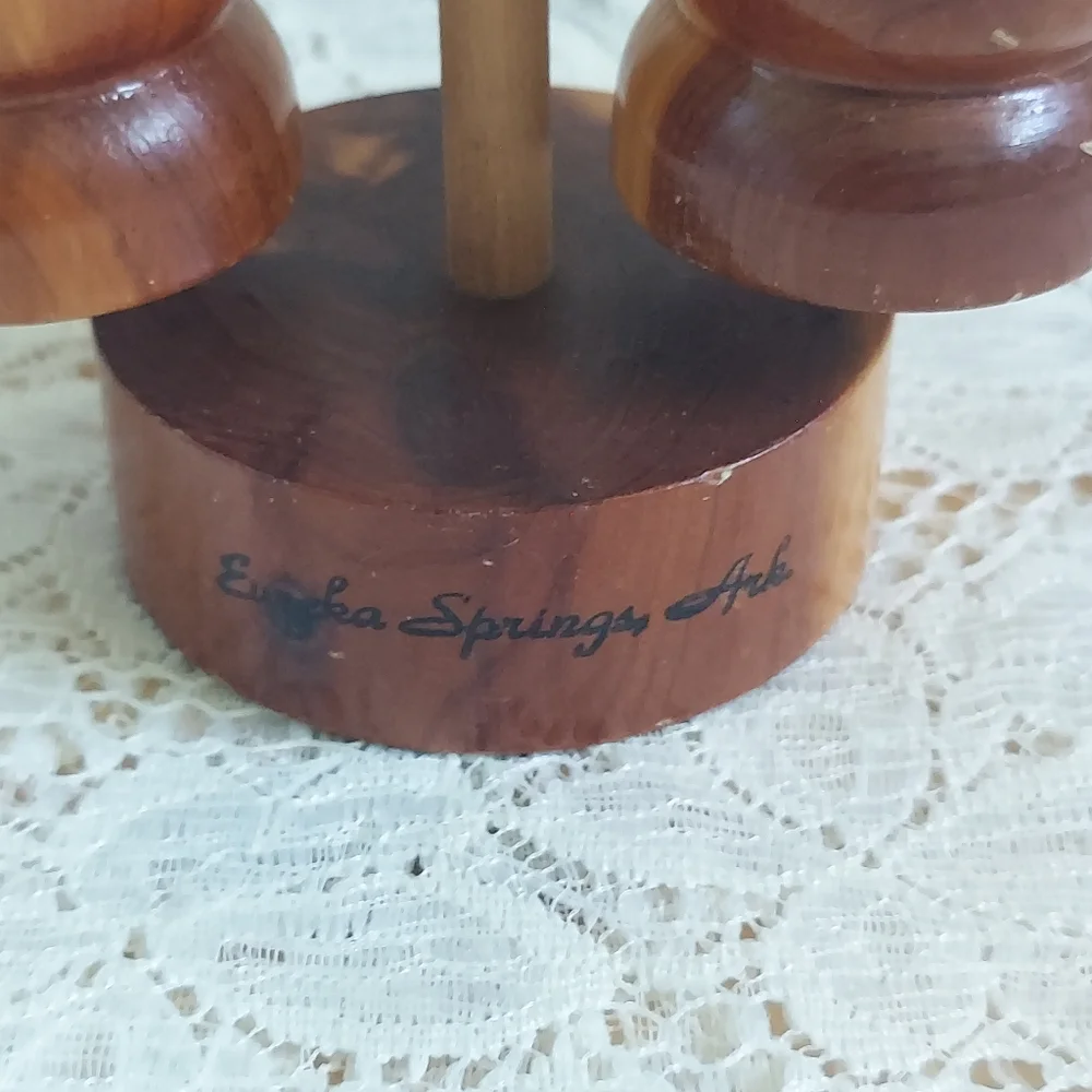 Scuffy Rustic Vintage Souvenir Salt and Pepper Shaker Set Eureka Springs AR Souv